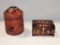 Wood Mother Of Pearl Inlaid Jewelry Box And Middle Eastern Carved Vase