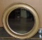 Composition Gold Painted Round Wall Mirror