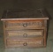 Vintage Wood 3 Drawer Box