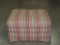 Vintage Striped Upholstered Ottoman