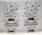 Pair Of Wire Vase Shape Wall Decorations