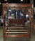 Pecan Finish Queen Sized 4 Poster Bed With Canopy Top