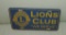 Vintage Lions Club License Plate