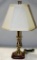 Vintage Brass Candlestick Table Lamp With Shade