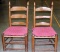 Pair Of Antique Country Southern Ladder Back Chairs