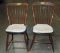 2 Matching Step Down 7 Spindle Windsor Chairs