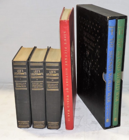 3-Volume Set Lee's Lieutenants and 2-Volume Set Time Life History Of Second World War