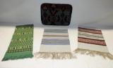 3 Hand-Woven Table Runners & Table Mat