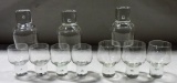 Set Of 10 Art Glass Juice Cups