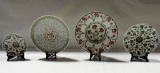 Lot Of 4 Hand Decorated Kutahya Turkey Pottery Plates/Bowl