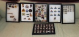 6 Showcases Of Lions Club Collector Pins
