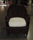 Bamboo & Woven Cane Arm Chair