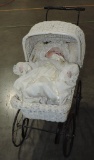 Antique Wicker Baby Buggy