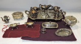Large Tray Lot Silverplate Serving Ware
