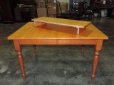 Pine Square Dinette Table With Leaf.
