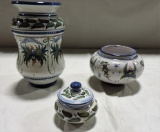 3-Pieces Of Signed Spanish Pottery
