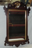 Antique Mahogany Chippendale Style Eagle Wall Mirror