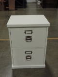 White 2 Drawer File Cabinet