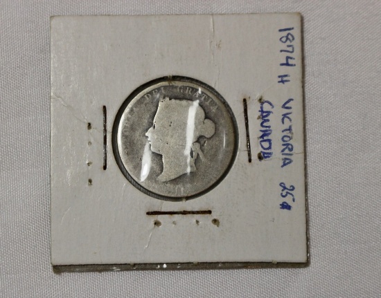 1874 Canada Silver Quarter
