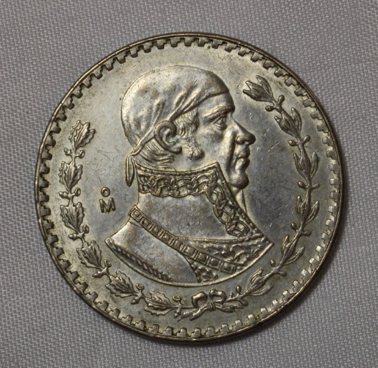 1858 Mexican Silver Peso Dollar
