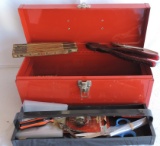 Red tool box and contents