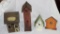 Lot Of 3 Wood Birdhouses