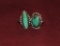 Pair of Vintage Sterling Silver and Turquoise Rings