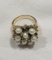 14Kt Gold Cultured Pearl Custom Made Ring