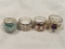 Lot of (4) Sterling Silver Rings