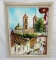 Signed Spanish City Scene Tile Picture