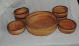 Set Of Wood Snow River Salad Bowl Set