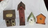 Lot Of 3 Wood Birdhouses