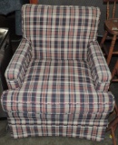 Comfortable Plaid Armchair