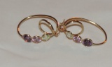 14kt gold Custom Stone Earrings