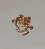 Incredible Custom Made 14Kt. Gold Victorian Woman Brooch