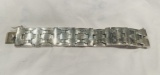 Extremely Heavy Sterling Silver Link Bracelet