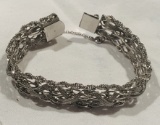 Signed ER Sterling Silver Bracelet