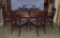 9 Pc Mahogany Queen Anne Dinning Table With Chairs