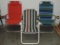 Lot Of 3 Folding Outdoor/Beach Canvas Chairs