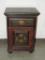 Floral Hand Decorated Wood Side Cabinet