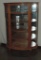 Antique Oak Bow Front China Cabinet