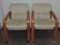 Pair Of Modern Design Armchairs On Rollers