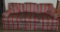 Fairington Red Green Stripe Fabric Sofa