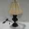 Metal Bronze Finish Classical Urn Style Table Lamp With Shade