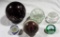 Lot Of 6 Art Glass Paperweights