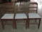 3 Antique Oak Kitchen Chairs