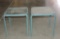 2 Aluminum Glass Top Side Tables