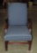 Fairfield Mahogany Blue & Gold Upholstered Armchair