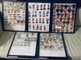 5 Showcases Of Lion Club Collector Pins