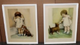 Pair Of Framed Bessie Pease Guttman Prints In Frames